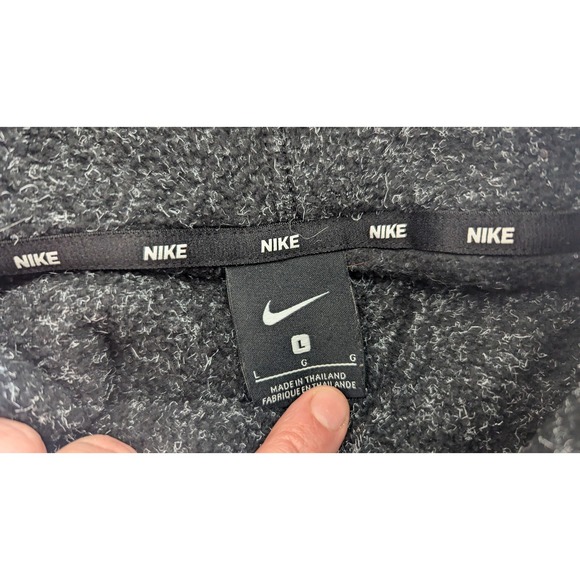 Nike Women's Gray Marl Textured Cowl Neck Pullover Sweatshirt Size L - Picture 7 of 7